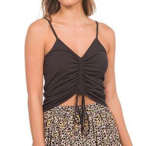 Hurley Black Caviar Shirred Rib Tank Small